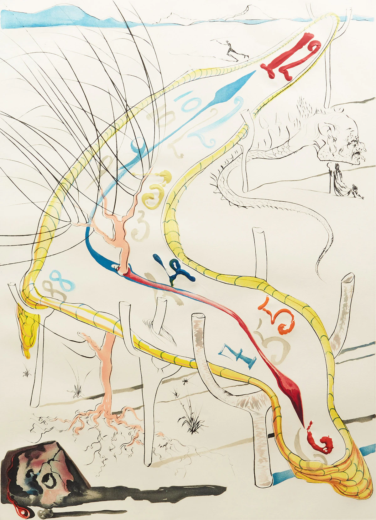 Salvador Dalí, Les Montres gélatines de l’espace-temps (from La Conquête du Cosmos) (Michler/Löpsinger 648), no-medium, 1974
