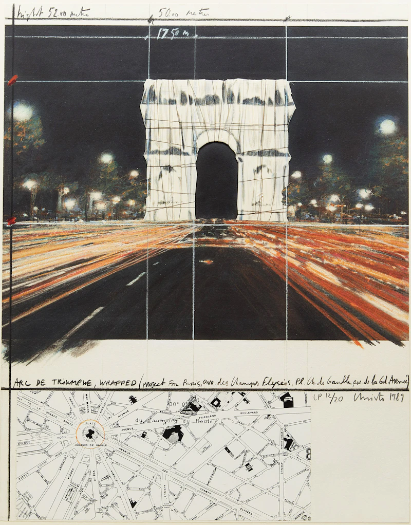 Arc De Triomphe Wrapped (Project for Paris)(Schellman 144) by Christo and Jeanne-Claude