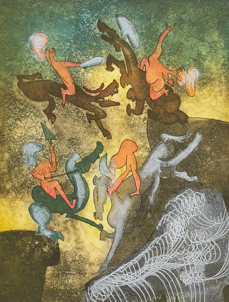 Hon’mère, Chaosmos (Planche 5) by Roberto Matta