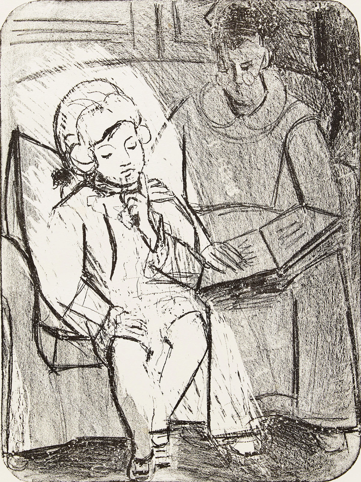 Pablo Picasso, La Lecture (Bloch 75), lithograph, 1923