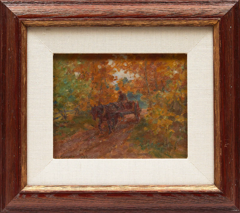 James Lillie Graham, Woodland Road Near Cap à l’Aigle, oil on board, 1934 - view 2