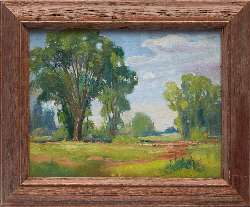 George Henry Griffin, Summer Meadow, oil  on board - view 2