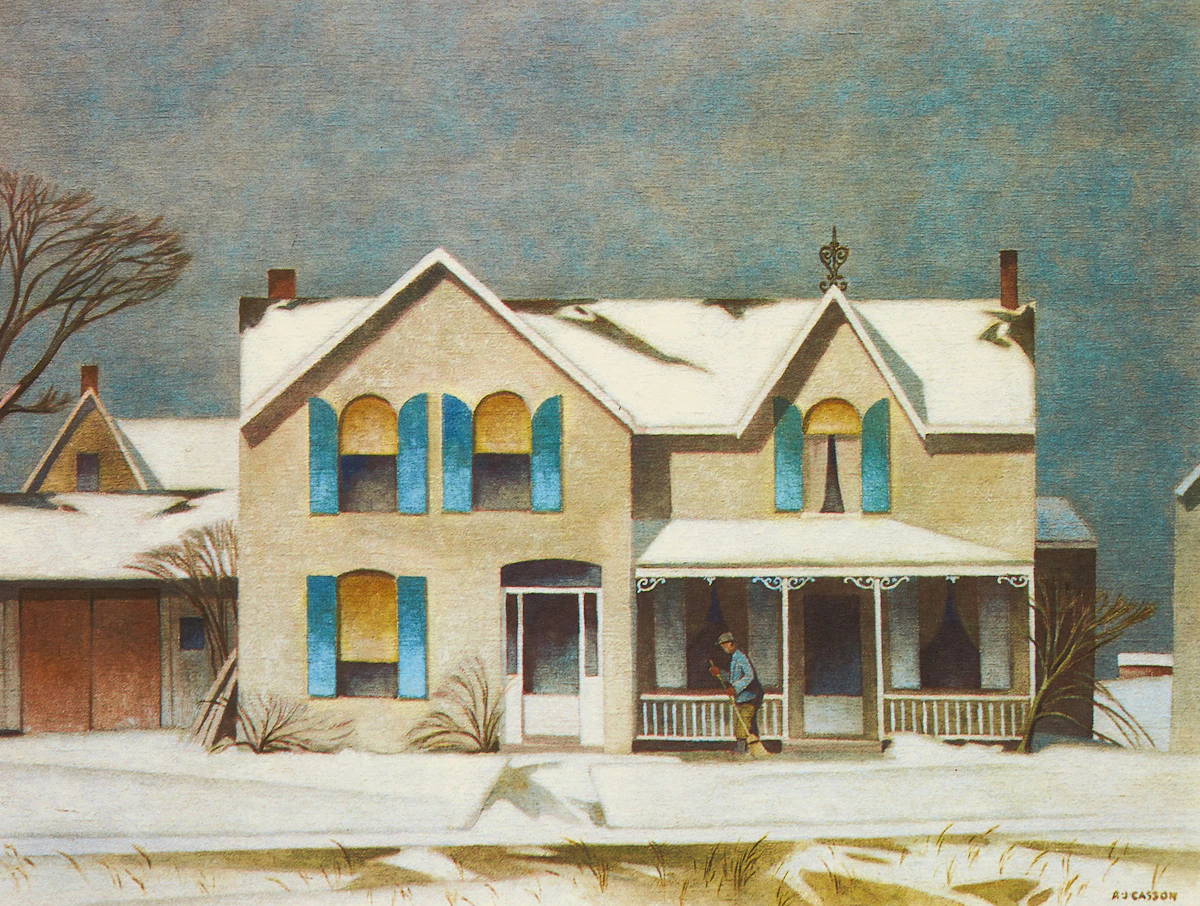 Alfred Joseph Casson, First Snow; Island, two colour serigraphs