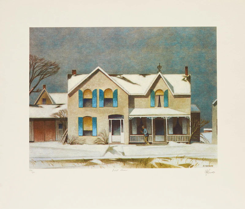 Alfred Joseph Casson, First Snow; Island, two colour serigraphs - view 2