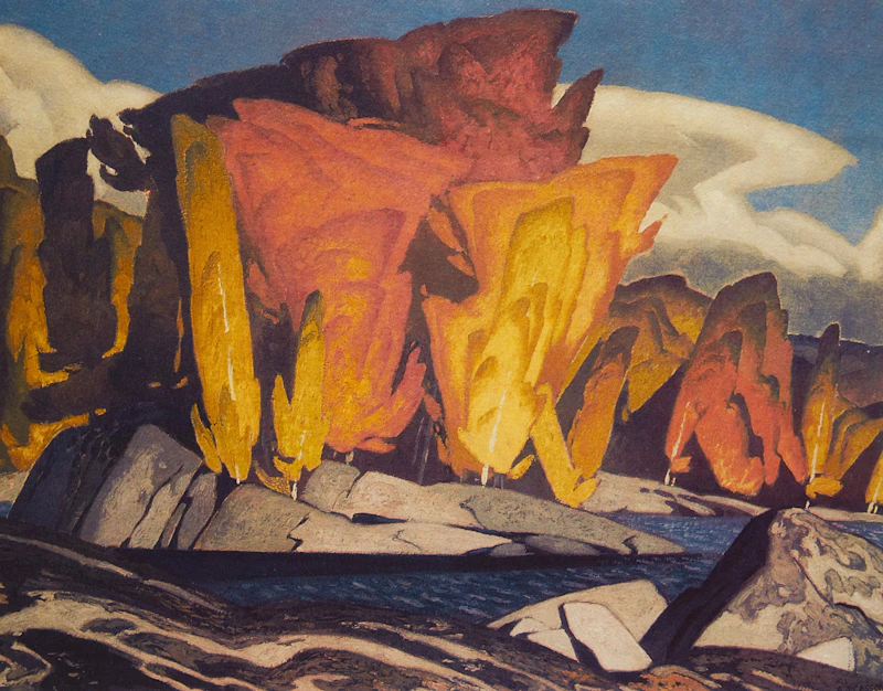 Alfred Joseph Casson, First Snow; Island, two colour serigraphs - view 4