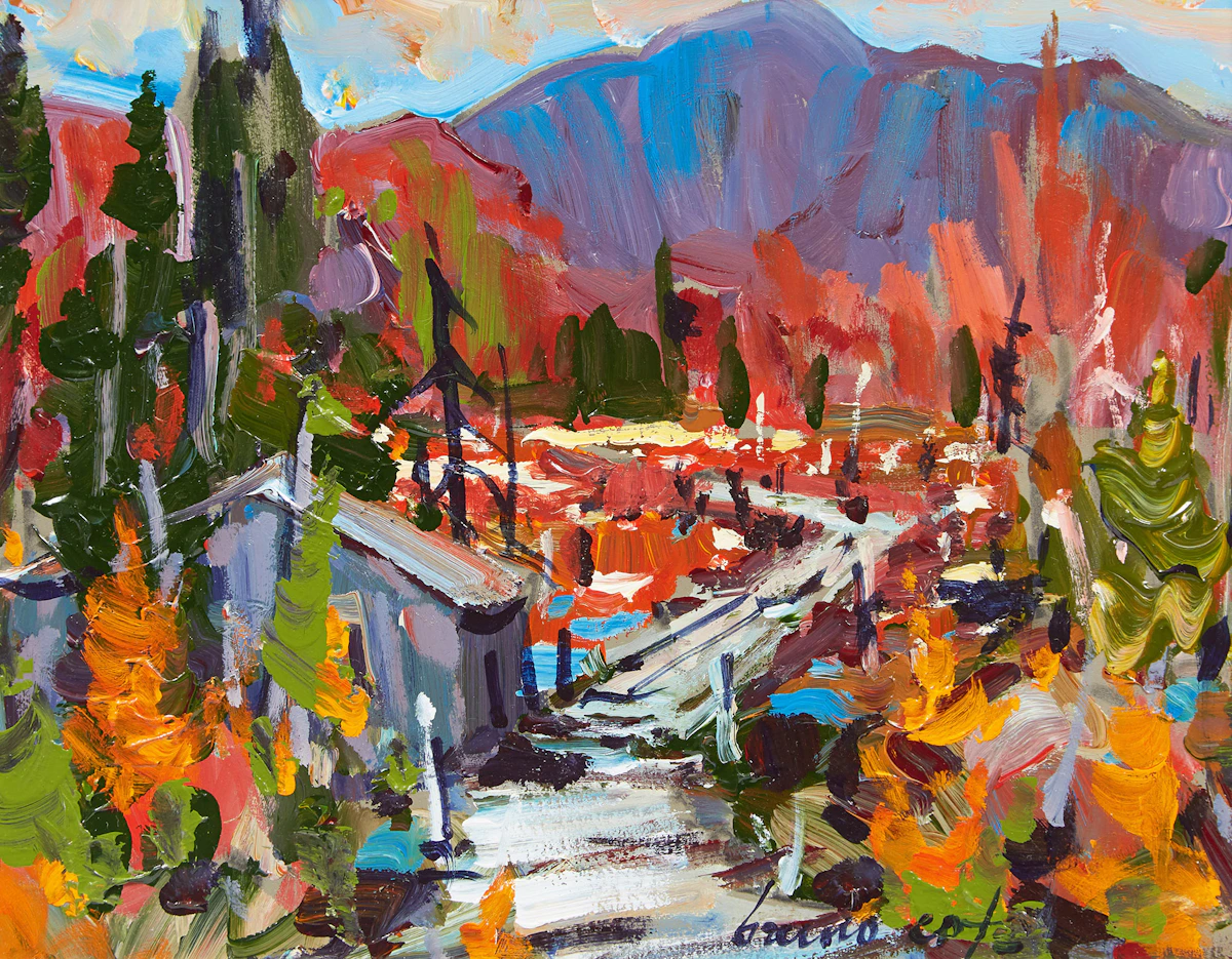 Bruno Côté, Le Marais St. Hilarion, acrylic on board