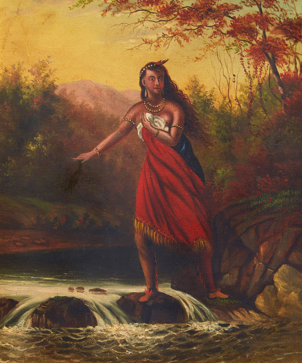 Unknown 19th Century Artist, Spotted Fawn after George Winter, oil on canvas