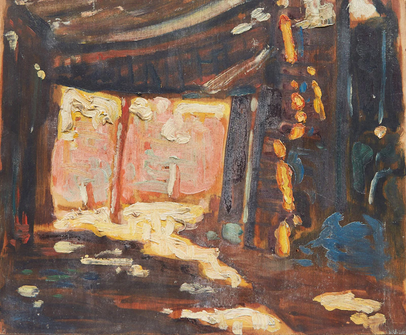 Gerald Milne Moses, Five Landscape Studies, five double-sided oil paintings on board, circa 1940 - view 4