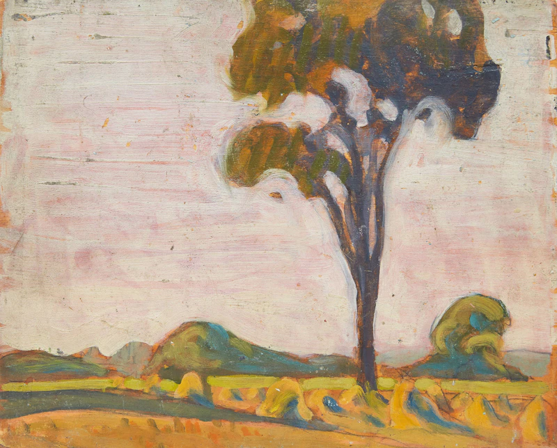 Gerald Milne Moses, Five Landscape Studies, five double-sided oil paintings on board, circa 1940 - view 7