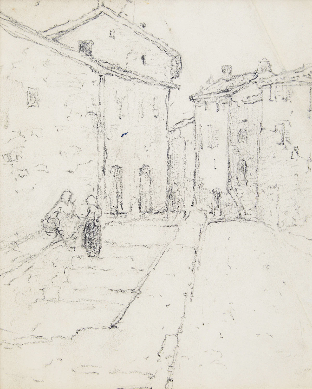 Manly Edward MacDonald, Street Scene, pencil