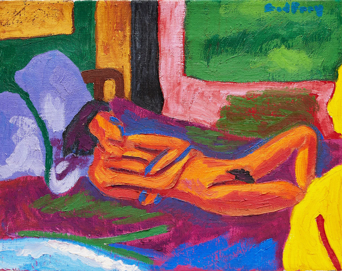 John Godfrey, Reclining Nude, oil on canvas, 1974