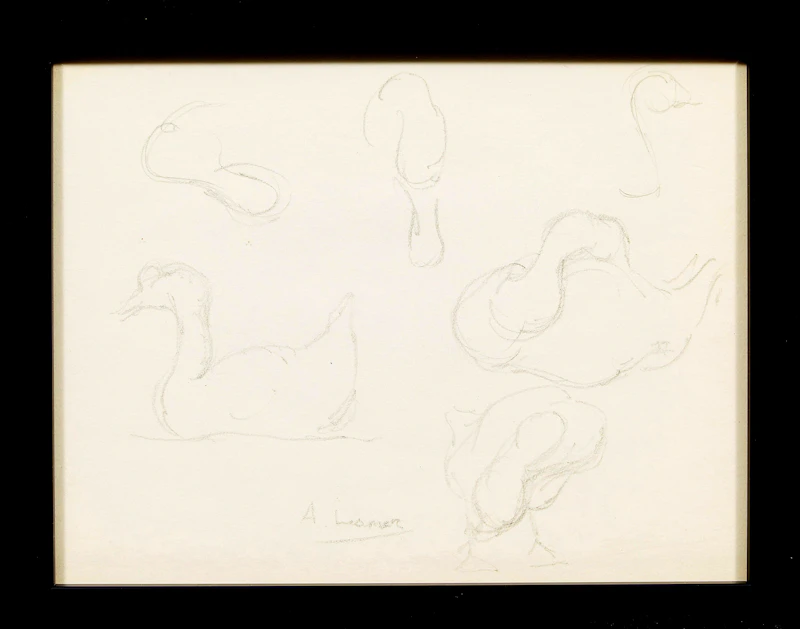 Arthur Lismer, Duck Sketches, pencil - view 2
