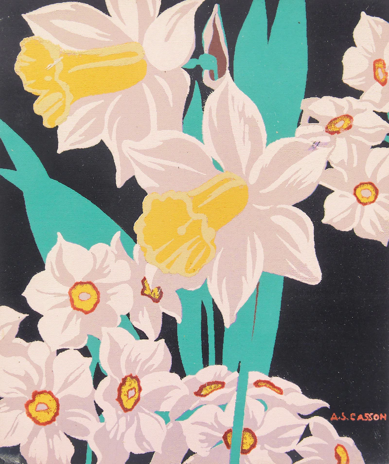 Alfred Joseph Casson, Hyacinths; Daffodils, pair of silkscreens - view 4