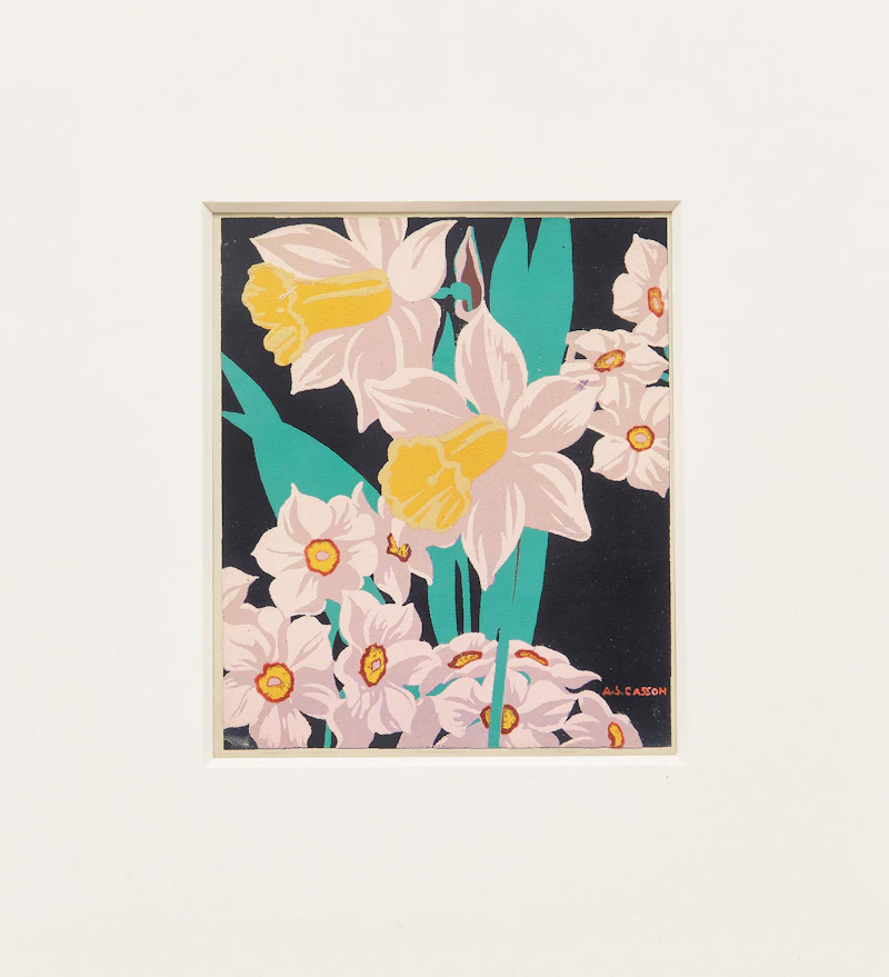 Alfred Joseph Casson, Hyacinths; Daffodils, pair of silkscreens - view 5