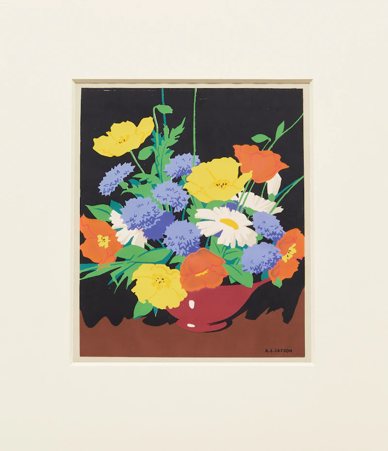 Alfred Joseph Casson, Floral Arrangement, colour silkscreen - view 2