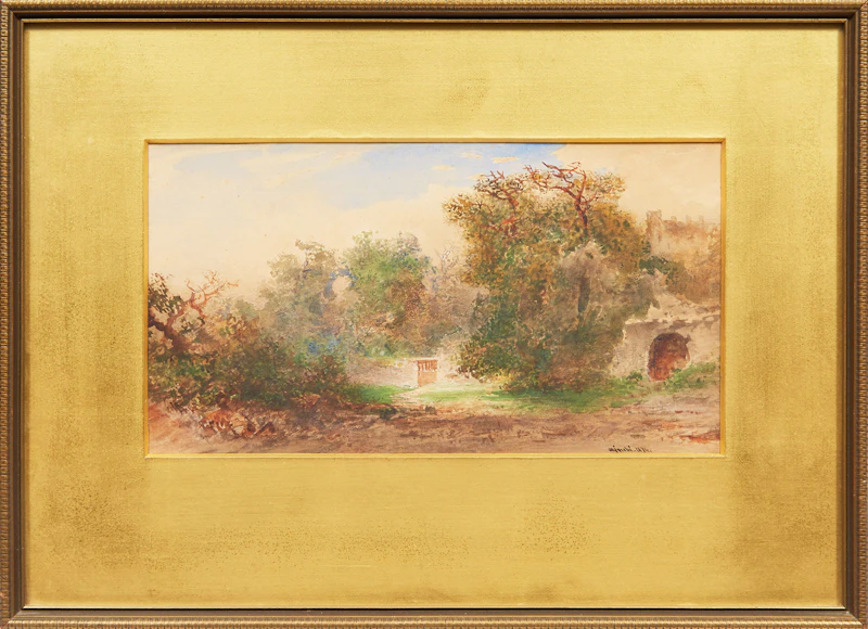 Otto Reinhold Jacobi, On the Castle Grounds, watercolour, 1874 - view 2