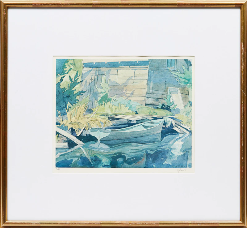 Alfred Joseph Casson, Rowboat, colour serigraph - view 2