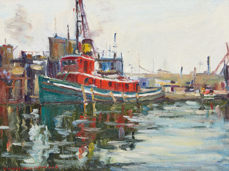 Tugboat in Toronto Harbour by Manly Edward MacDonald
