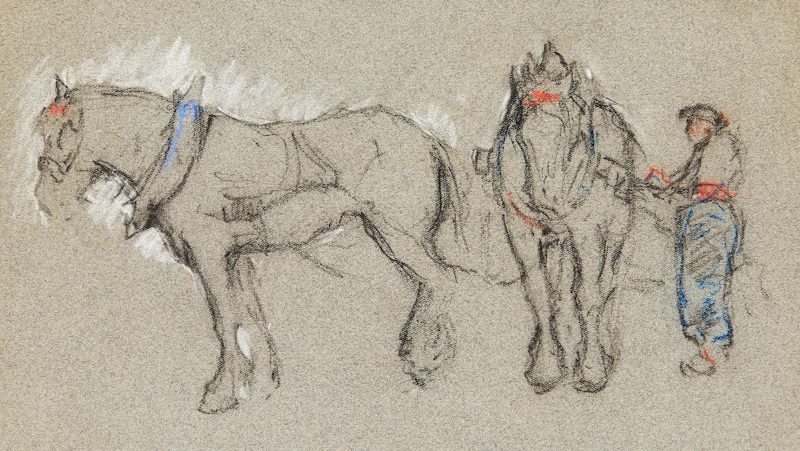 Team of Horses; Standing Nude by Manly Edward MacDonald