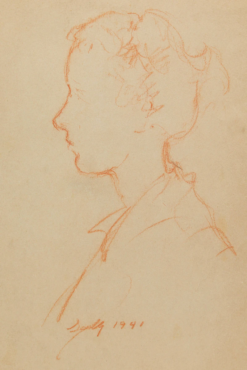 Manly Edward MacDonald, Sally, crayon on paper, 1941 - view 1