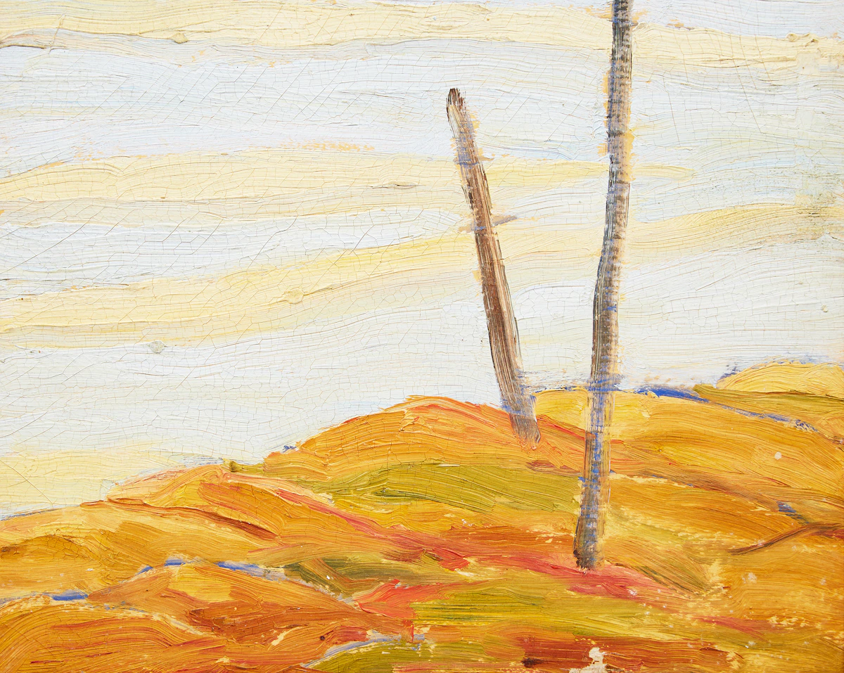 Doris Jean McCarthy, Elgin, Sept 1927, oil on card