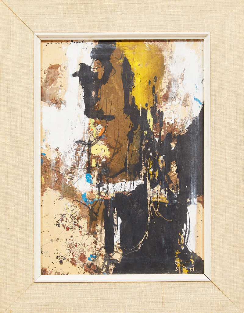 Frank Leonard Brooks, Abstraction, mixed media on paper, 1961 - view 2