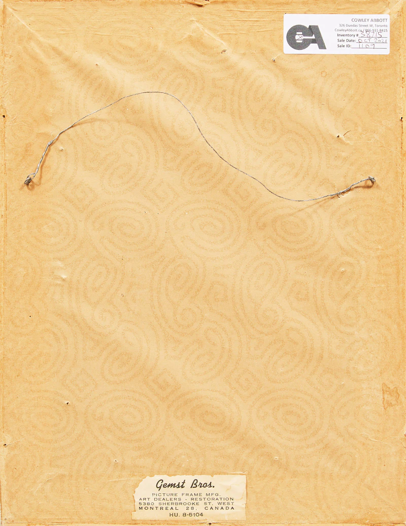 Frank Leonard Brooks, Abstraction, mixed media on paper, 1961 - view 3