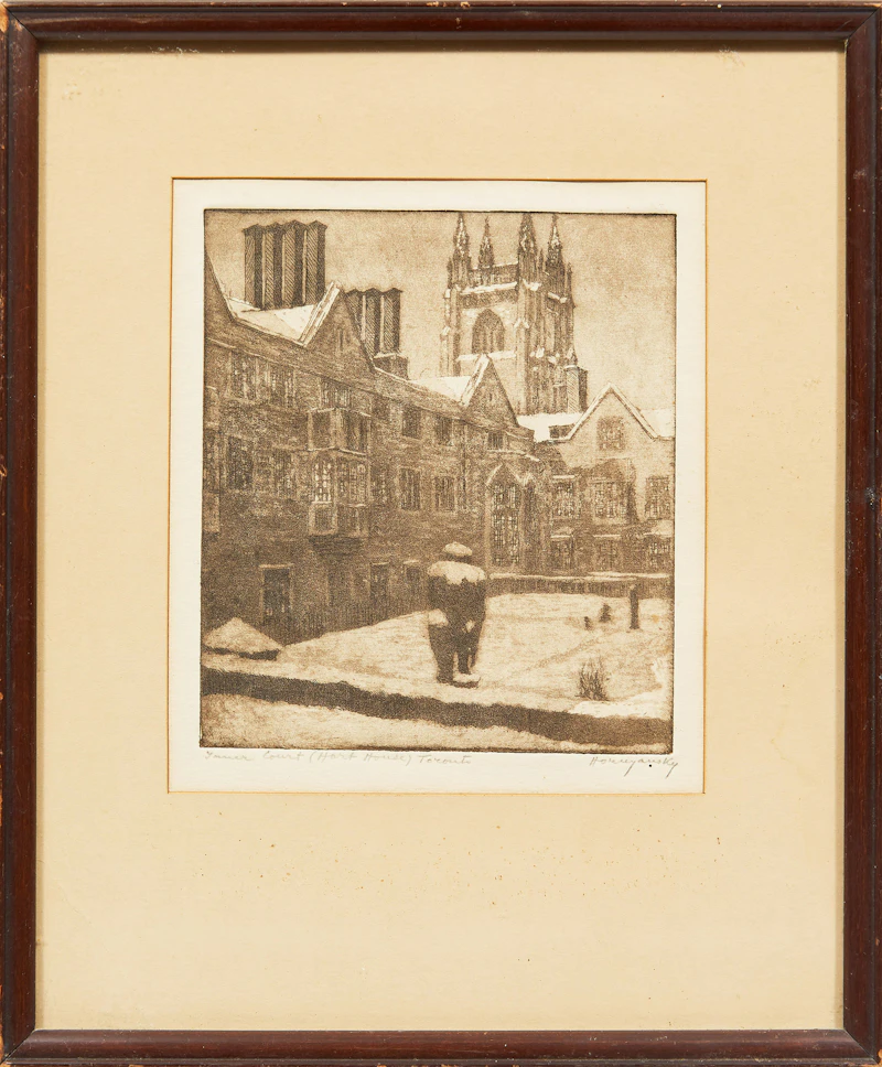 Nicholas Hornyansky, Turner Court (Hart House), Toronto, etching - view 2