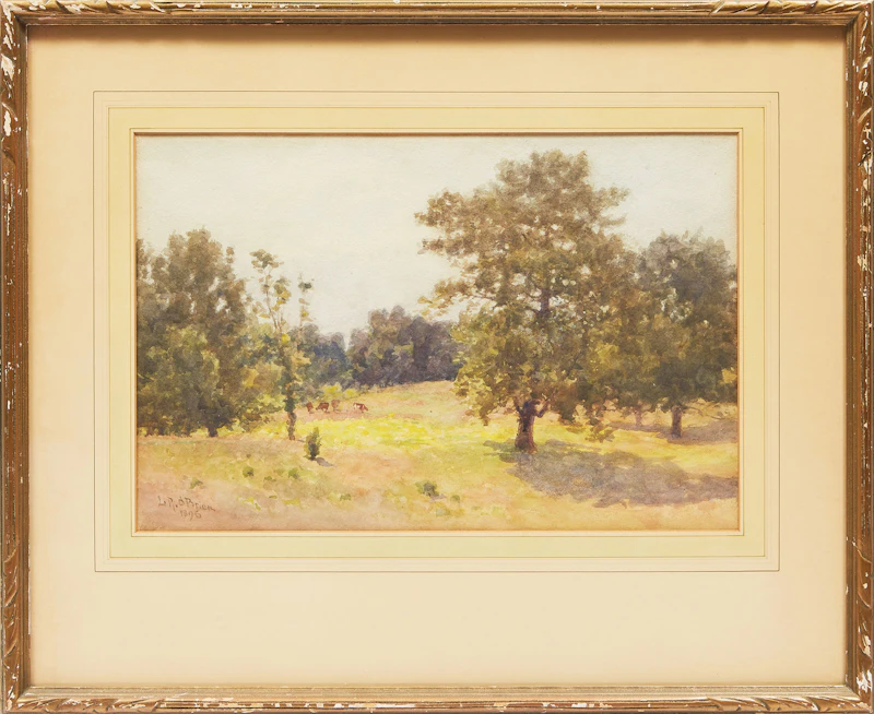 Lucius Richard O'Brien, In High Park, Toronto, watercolour on paper mounted to card, 1896 - view 2