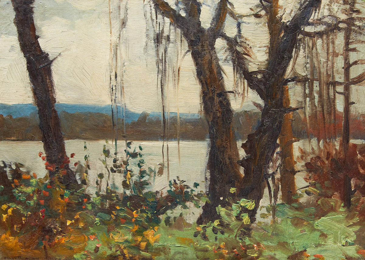 Elizabeth Annie McGillivray Knowles, By the Water, oil on board, 1882