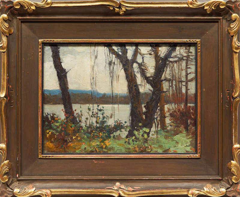 Elizabeth Annie McGillivray Knowles, By the Water, oil on board, 1882 - view 2