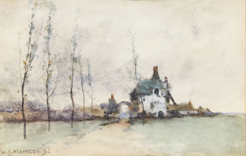 William Edwin Atkinson, The Lonely House, watercolour