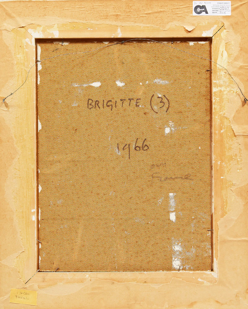 Barker Fairley, Brigitte, oil on masonite, 1966 - view 3