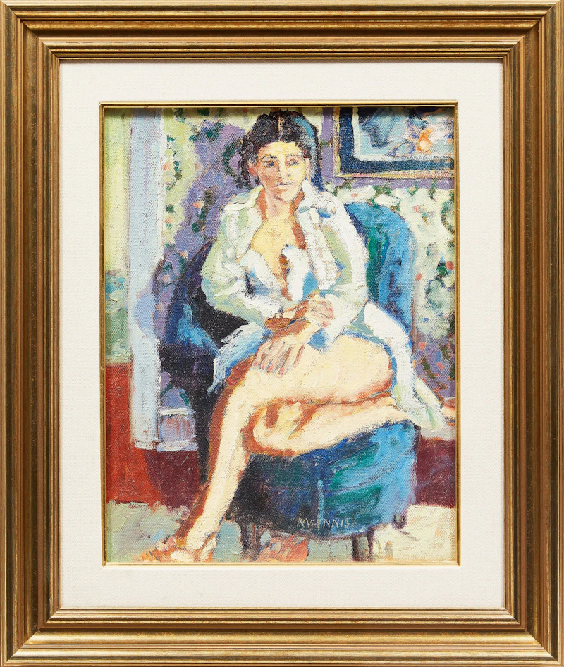 Robert Francis Michael McInnis, The Blue Chair, oil on board, 1977 - view 2