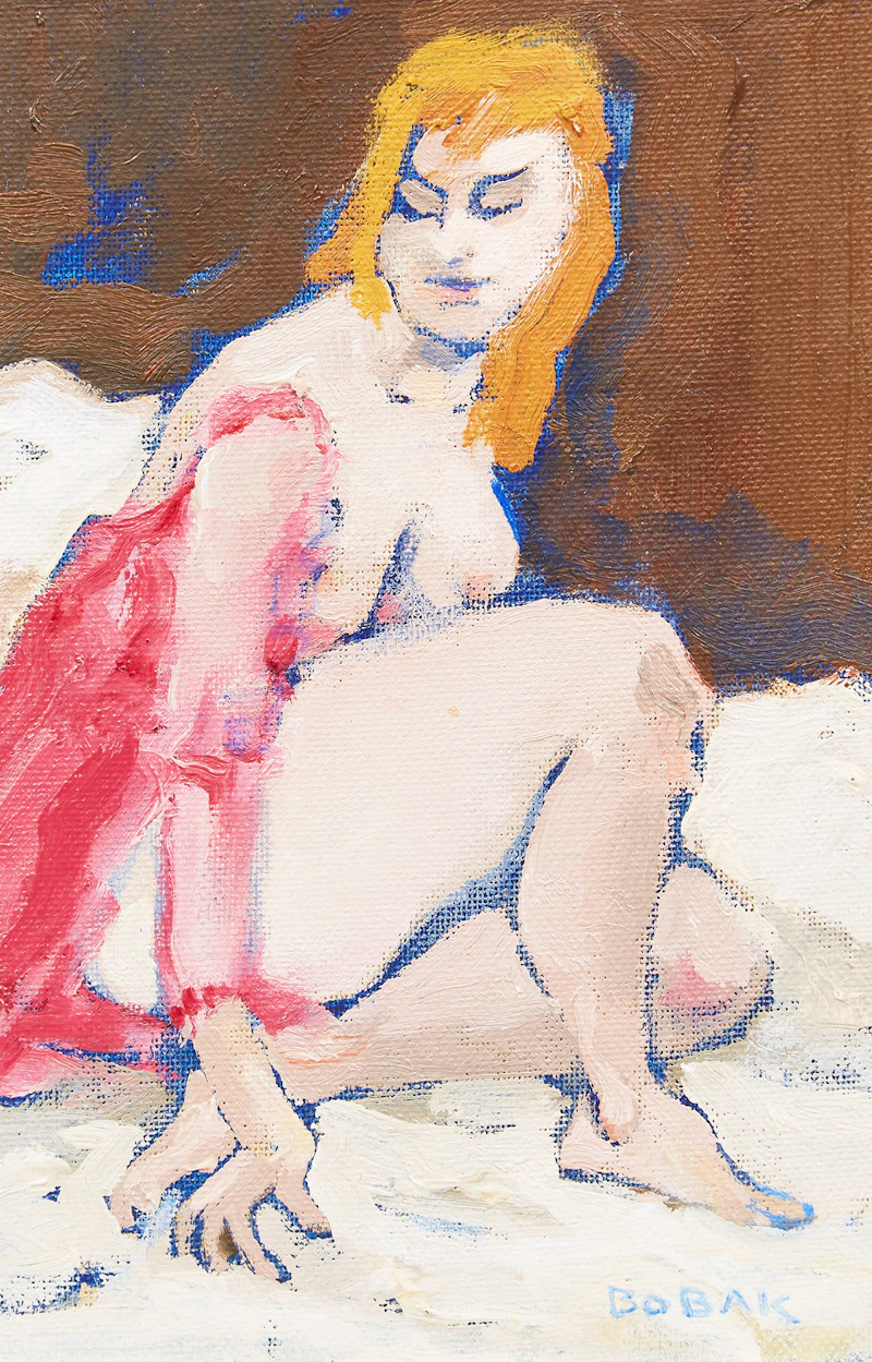 Nude in a Pink Wrap by Bruno Joseph Bobak