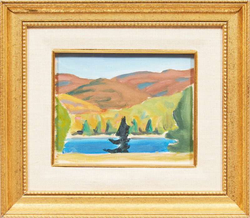 John Goodwin Lyman, Laurentian Lake, oil on unstretched canvas - view 2