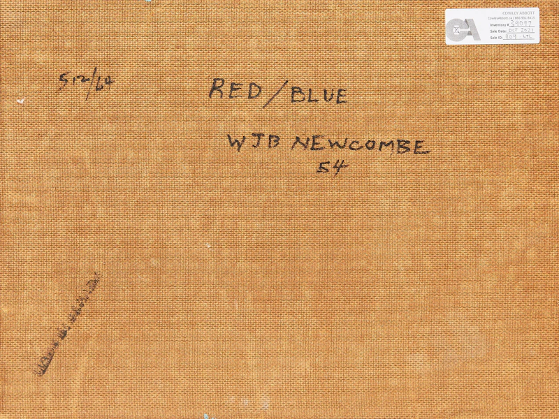 William John Bertram Newcombe, Red/Blue, oil on masonite, 1954 - view 2