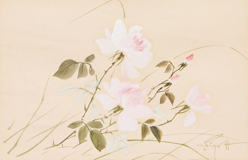 Marjorie Pigott, Floral Studies, three watercolours - view 4