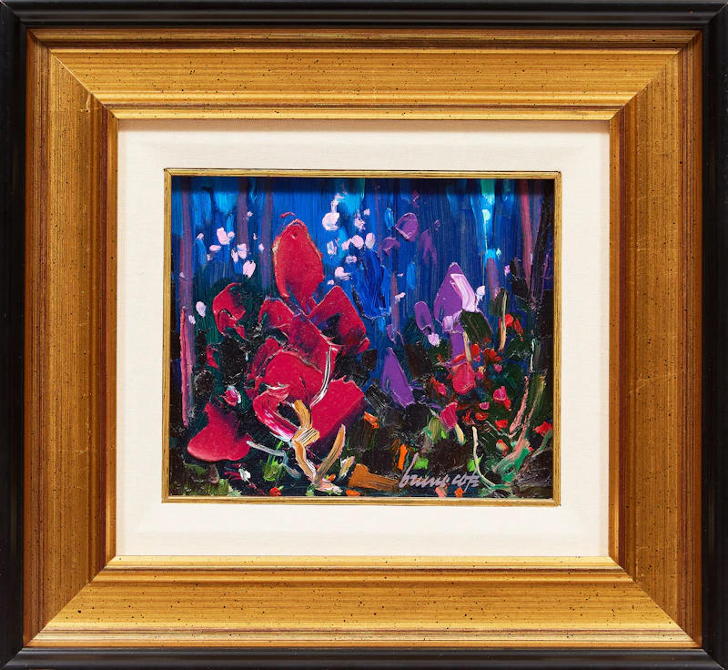 Bruno Côté, Jardin à l’aube, oil on masonite, circa 1995 - view 2