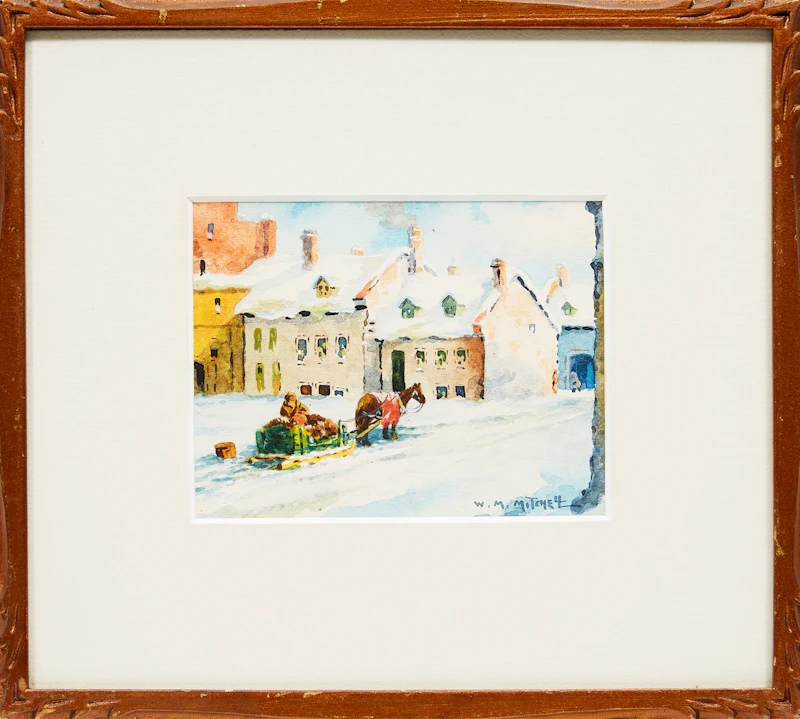 Willard Morse Mitchell, Houses on St. Vincent Street, Montreal; Cape Trinity, two watercolours - view 2