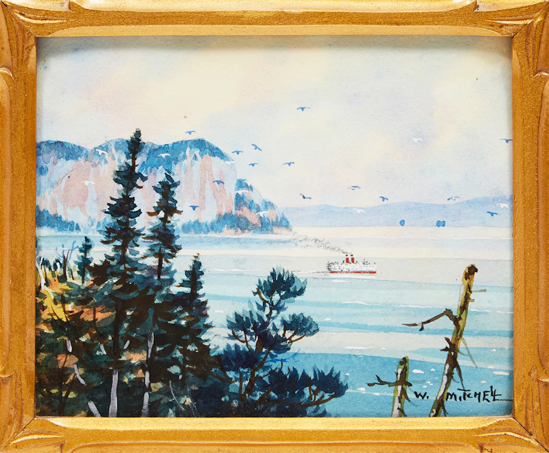 Willard Morse Mitchell, Houses on St. Vincent Street, Montreal; Cape Trinity, two watercolours - view 5