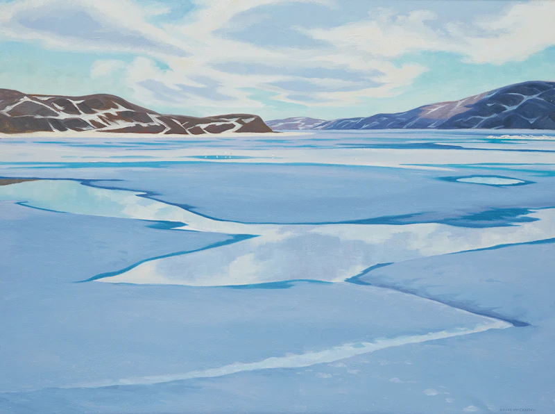 Doris Jean McCarthy, Reflections in the Melt Water, acrylic on canvas