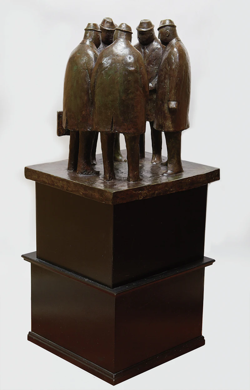 William Hodd McElcheran, Businessmen in Discussion, bronze, circa 1970 - view 2