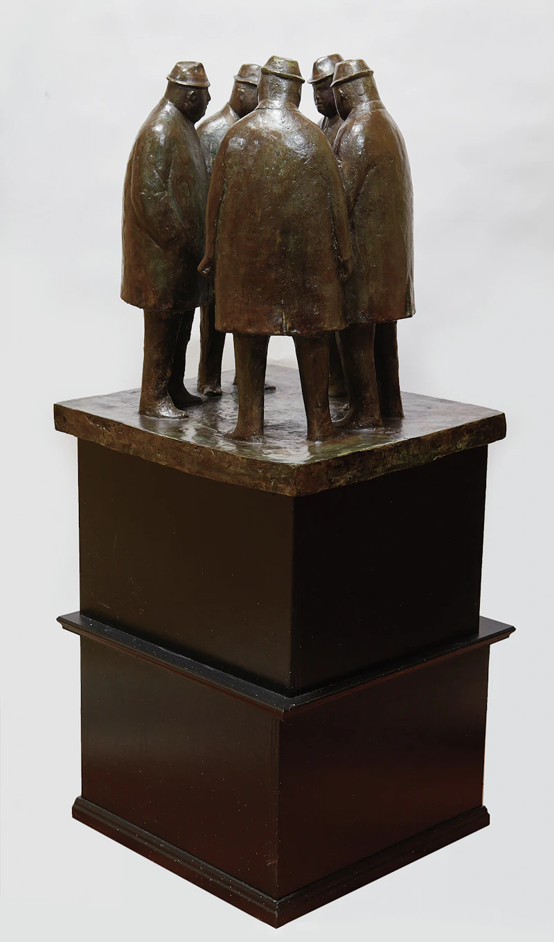 William Hodd McElcheran, Businessmen in Discussion, bronze, circa 1970 - view 3