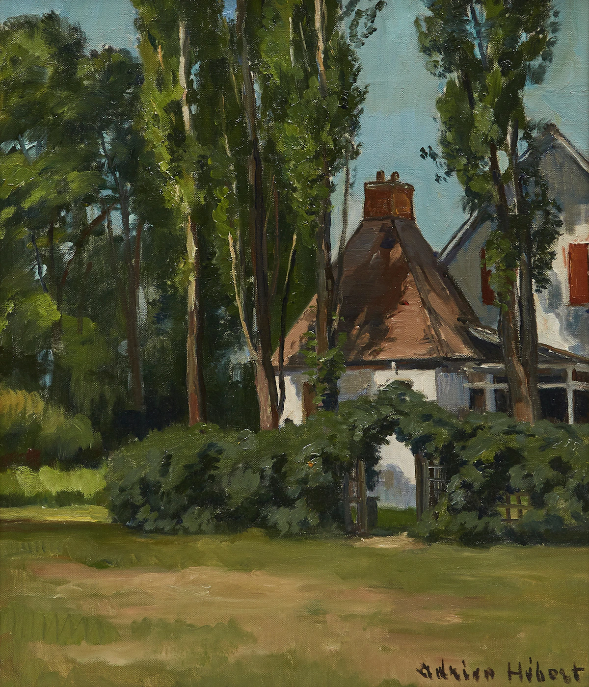 Adrien Hébert, Ste-Rose, maison familiale, oil on canvas