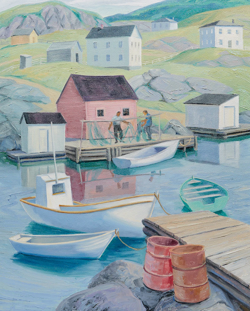 Doris Jean McCarthy, Bishop’s Harbour, Newfoundland, oil on canvas