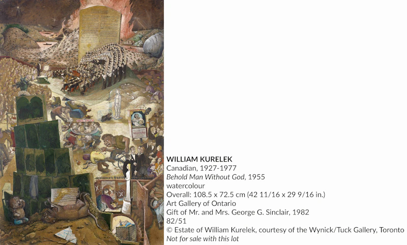 William Kurelek, Behold Man Without God (#3), mixed media on board - view 4