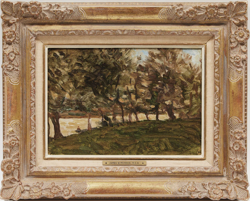 James Wilson Morrice, Trees Along a River, oil on canvas, circa 1891 - view 2