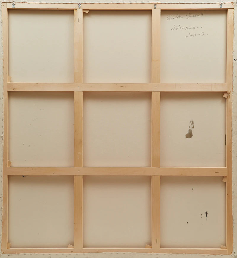 Tony Scherman, Winston Churchill, oil and encaustic on canvas, 2001/2002 - view 2