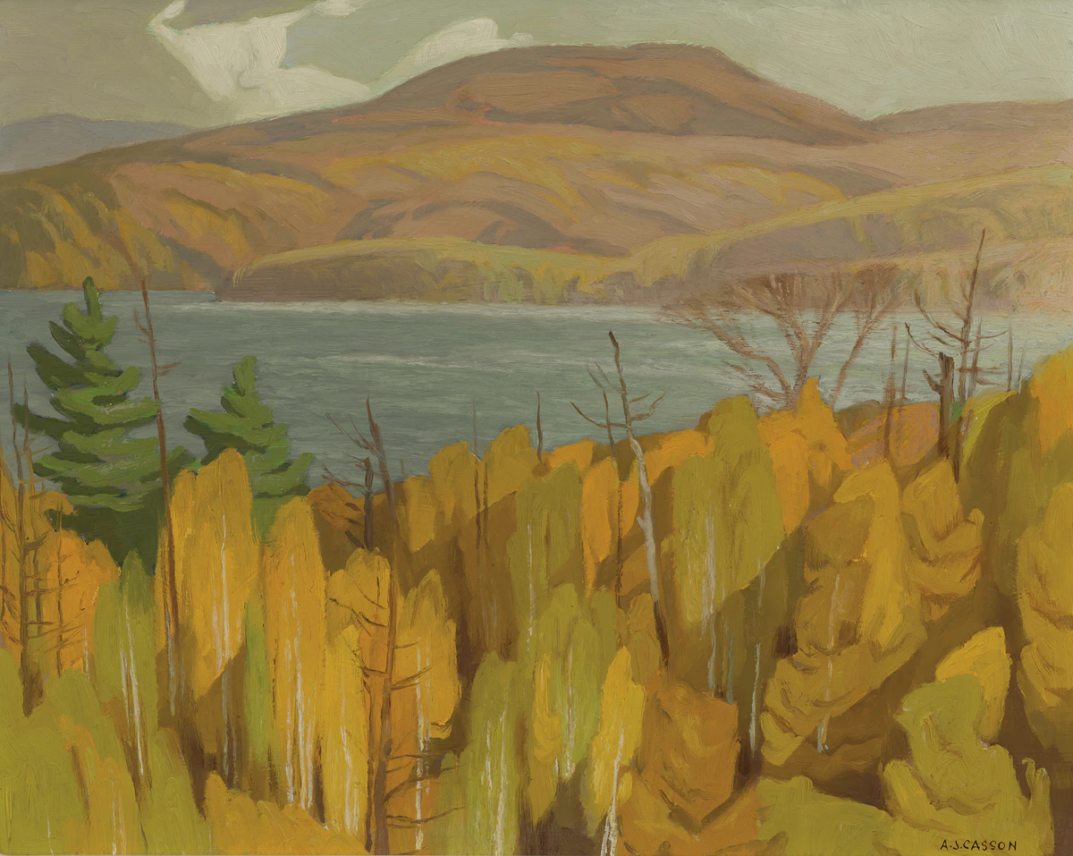 Alfred Joseph Casson, Sundown, Carson Lake, oil on board